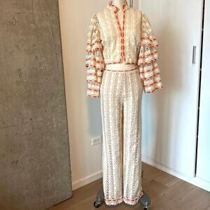 Vintage Rebecca Two Piece Lace Set SZ XS